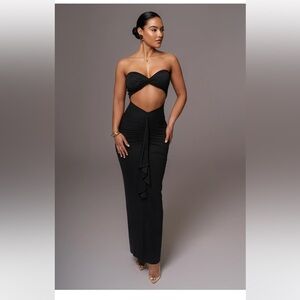 Jluxlabel Strapless black maxi (small)
